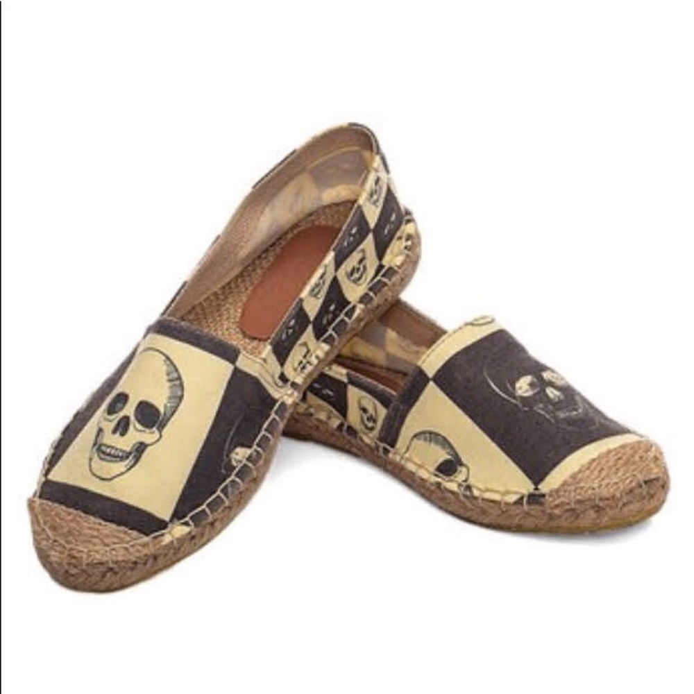 Cotto Skull Espadrilles Tried on One Time